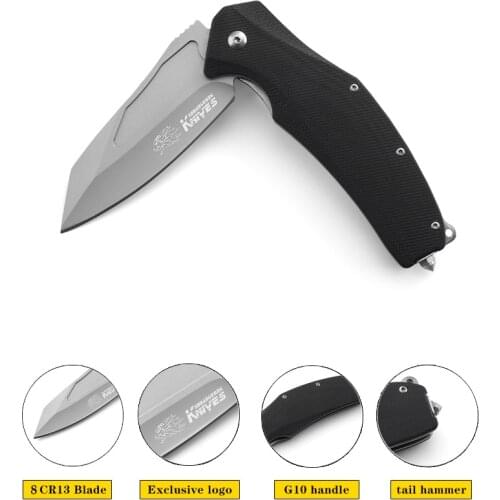 Multi-purpose Folding Blade Knife 8Cr13 Blade Tactical Outdoor Knives for Self-Defense Survial Climbing Riding Camping