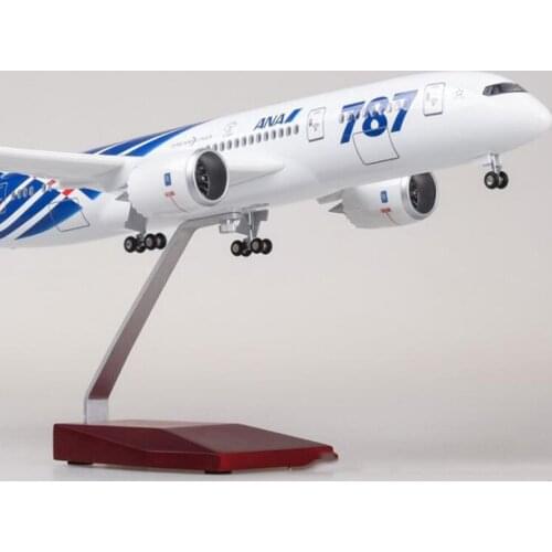 1/130 47cm Airplane Boeing B787 Dreamliner Aircraft Japan ANA Airlines Model W Light and Wheels Diecast Plastic Plane model toys