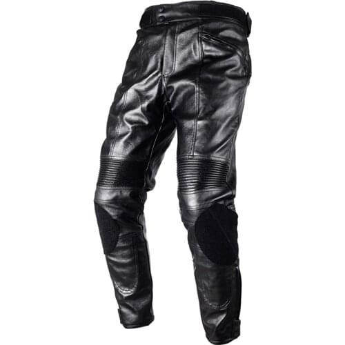 DUHAN Motorcycle Waterproof Pants Protective Gear PU Leather Racing Trousers Locomotive Motocross Leather Trousers