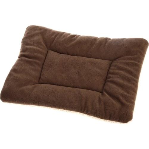 Washable Soft Pet Dog Cat Bed Pad Mat Cushion Reversible Fleece Pet Kennel Crate Mat For Cozy Sleeping