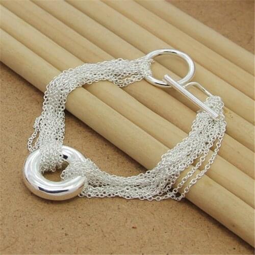 New Style 925 Sterling Silver Bracelet Tassel O-Shaped Bracelet For Woman Charm Jewelry Gift
