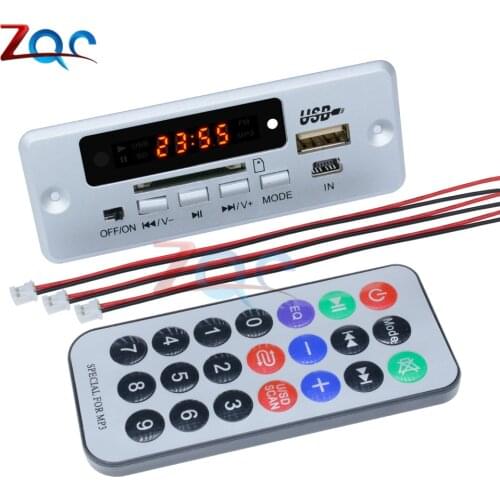 5V MP3 Decoder Board Bluetooth Call Decoding Mini Module MP3 WAV U-Disk & TF Card USB With 2*3W Amplifier Remote Controller