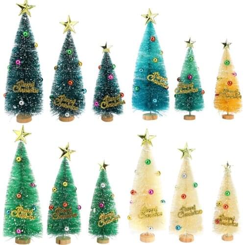 Fake Trees DIY 12Pcs Christmas Theme Ornaments Tabletop Decorative Desktop Adornments Gift Box New Party Fashion Decorations