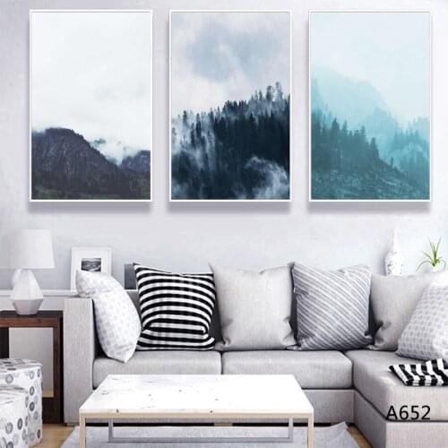 Nordic Style Deer Feather Poster Print Minimalist Wall Art Canvas Painting Landscape Picture Home Decor
