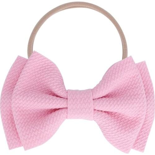 Baby Girl Headband Ribbon Nylon Elastic Bows Kids Hair Band Infant Headdress Kid Hair Decoration Beautiful Cute Bow Hairband