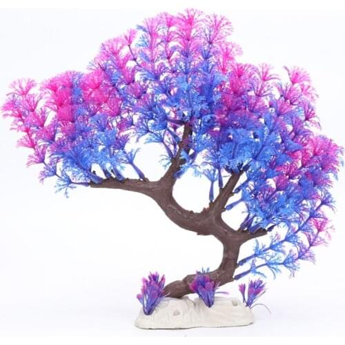 27cm Water Grass Tree Aquarium Plants for Fish Tank Decoration Accessories Pink Tree Aquarium Decor Aquarium Decoration AA0141