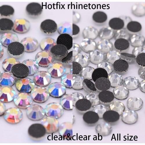 Ss4-ss30 DMC Iron On Czech Crystal AB Hot fix strass glass Stone Iron on Hotfix Rhinestones Fabric Garment jewelry making beads