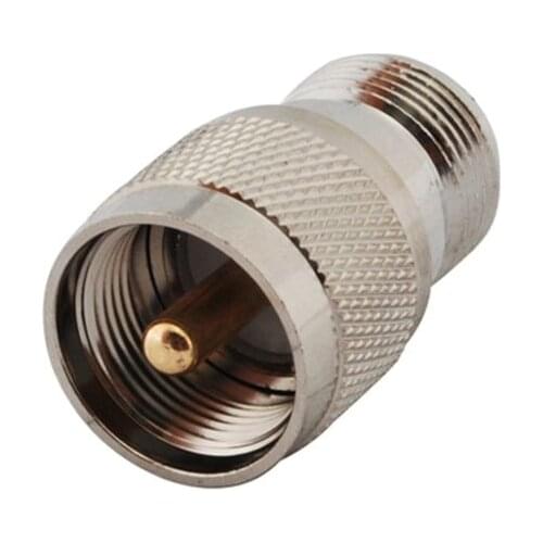 Superbat N-UHF Adapter N Jack to UHF PL-259 Plug Straight RF Adapter RF Coaxial Connector