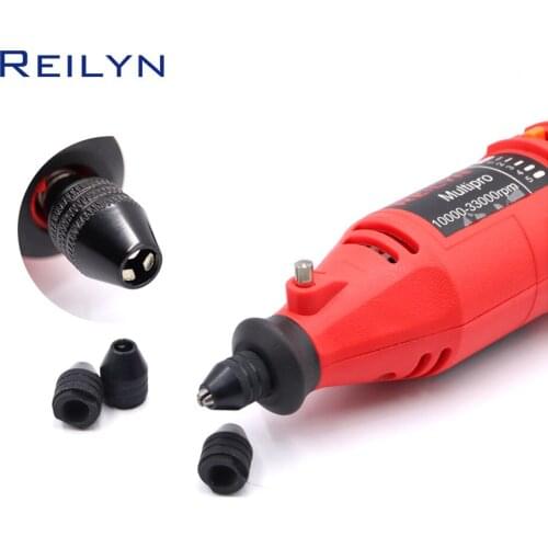 1 pc universal chuck M8x0.75mm M7x0.75mm clamping chuck 0.3-3.2mm clamping size adjustable for MINI grinder dremel rotary tools