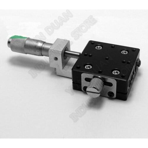X Axis 50*50mm Manual Displacement Trimming Platform Cross Roller Guide Way Linear Stage Sliding Table High precision LX50-C