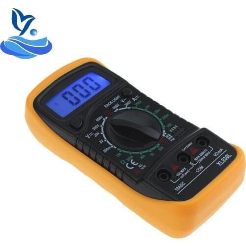 XL830L Handheld Digital Multimeter LCD Backlight Portable AC/DC Ammeter Voltmeter Ohm Voltage Tester Meter Multimetro