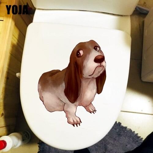 YOJA 18.7CM×24.8CM Big Ear Buggy Fun Toilet Decoration Cartoon Home Room Wall Stickers T1-2629