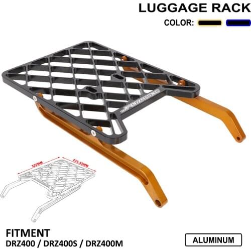 Rear Luggage Rack Carrier Saddlebag Support Holder Cargo Shelf Bracket Motorcycle For Suzuki DRZ400 DRZ400S DRZ400M DRZ S M