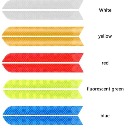 1 Pair Car Rear Bumper Reflective Strip Safety Warning Stickers Waterproof Decal Night Safety Warning Stickers Decal