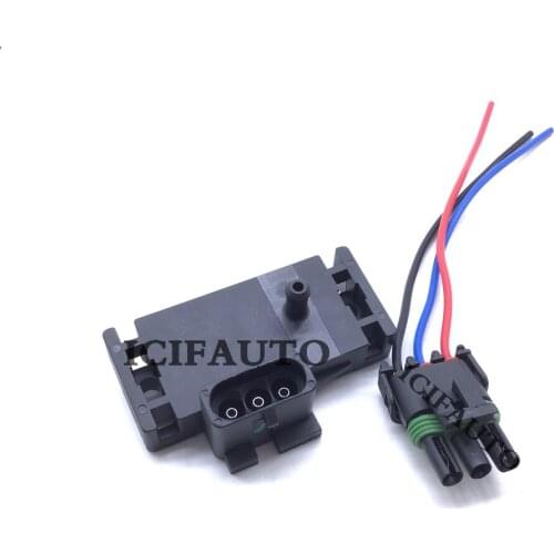 12223861 16040749 Turbo Intake Air Boost Pressure Map Sensor For Modified Cadillac Chevrolet Buick Chevy With Plug