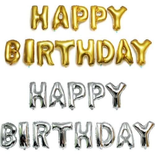 1300pcs/lot 16 Inch foil baloon Gold Silver rose gold helium ballon for party wedding Birthday decorations Kids letter balloons