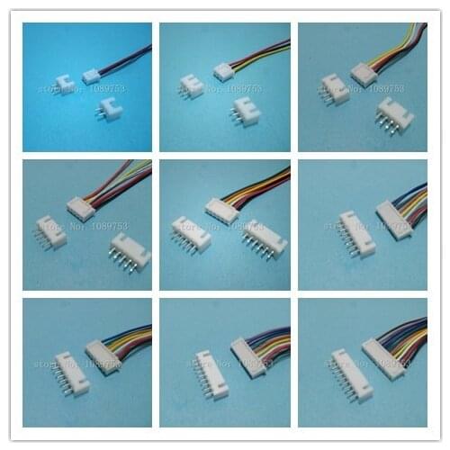 20 Sets XH 2.54mm 30cm 2/3/4/5/6/7/8/9/10/12 Pin Female Wire Straight Plug L:300mm