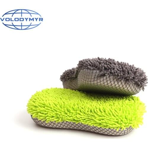 Car Sponge Brush Microfiber Towel Rim Cleaner Cyan or Gray Detail Detailing Brush Auto Cleaning Washing Tools for Clean Wash