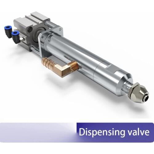 Large flow double-acting cylinder dispending valve used for silica gel etc