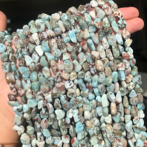 6-8mm Natural Larimar Stone Beads Irregular Loose Spacer Beads for Accessories Jewellery Making DIY Bracelet 15'Strand