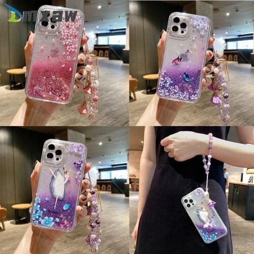 Cute Glitter Quicksand Case For iPhone 12 11 Pro Xs Max XR Xs X 8 7 6s 6 Plus 5s 5 SE 2020 Case Sparkles Anti-fall Liquid Cover