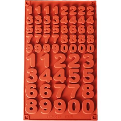 Number 0 - 9 Shaped Silicone Resin Chocolate Mold Biscuits Molds Ice Mould Kitchen Baking DIY Accessories