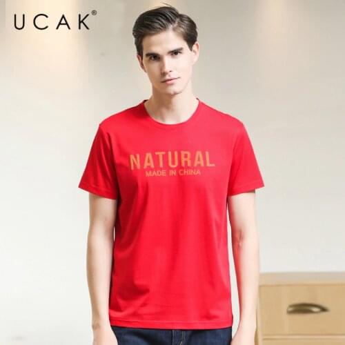 UCAK Brand Classic O-Neck Bamboo Fiber T Shirt Men Clothes Summer New Arrival Streetwear Breathable Refresh Tshirt Homme U5583