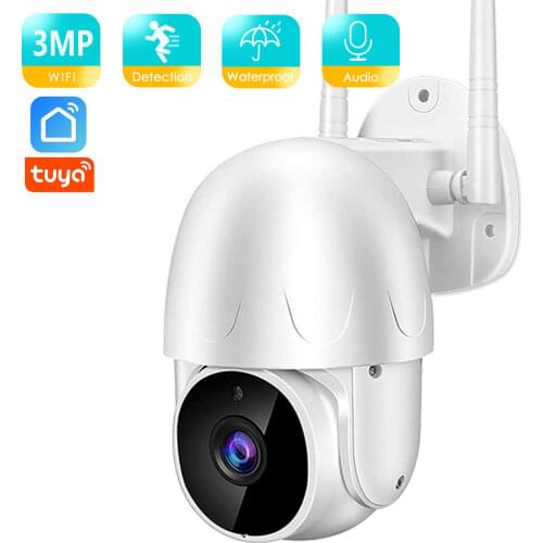 BESDER 3MP Tuya Wifi Camera Smart Life Cloud Auto Tracking PTZ IP Camera Outdoor Motion Detect Alarm CCTV Home Security Camera