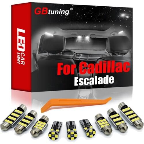 GBtuning Canbus LED Interior Light Kit For Cadillac Escalade 1998-2020 Car Map Dome Ceiling Trunk Bulb Reading Room Auto Lamp