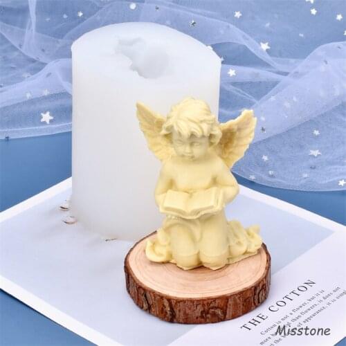 3D Little Angel Silicone Soap Mold Kneeling Angel Candle Die Angelhood Bake Chocolate Cake Handmade Crafts Ecoration Children