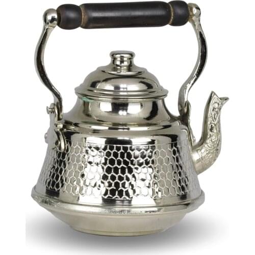 Morya Copper Turkish Tea Pots Set 1teapot Warmer Coffee Teaware Kettle Infuser Vintage Kitchen Decor Handmade 1.3 Lt