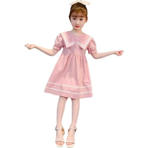 Girls Dress 2021 Summer Brand Girls Clothes Preppy Style Princess Dress for Girl Kids Party Dress For 3 5 7 8 9 10 11 12 13 Year