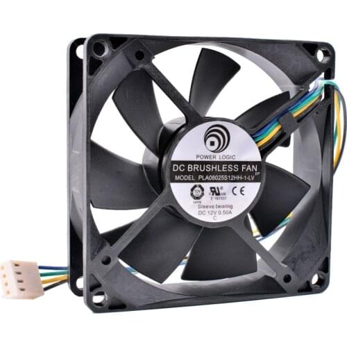COOLING REVOLUTION PLA08025S12HH-1-LV 8cm 8025 80mm fan 12V 0.50A Computer CPU 4pin PWM cooling fan