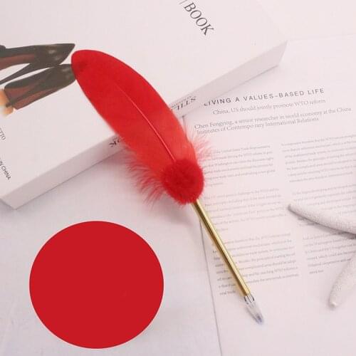 Explosive Limited Time Promotion Multicolor Feather Gel Pen Calligraphy Student Writing Pen Feather Pen