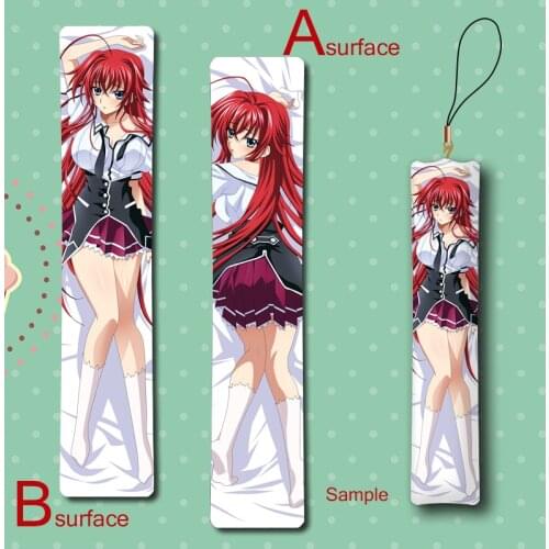 High School DxD Rias Gremory Sexy Cute Anime Mini Dakimakura Keychain Pillow Hanging Ornament Phone Strap Gift