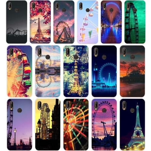 05AA The ferris wheel Silicone TPU Protective Cover Phone Case On For Huawei P20 30 Pro Lite Case Soft