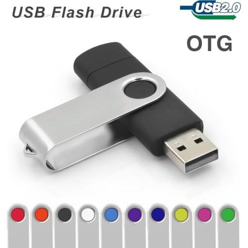 Smart Phone USB Flash Drive 32GB 64GB rotatable andorid pen drive 4GB 8GB 16GB OTG pendrive external storage usb memory stick