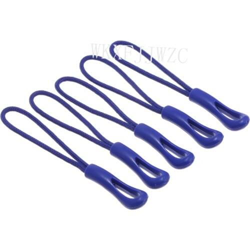 20pcs Deep Blue Zipper Pulls Strong Hollow Nylon Cord with Rubber Gripper Pull To Fit Any Zipper Materials-Zipper Fixer