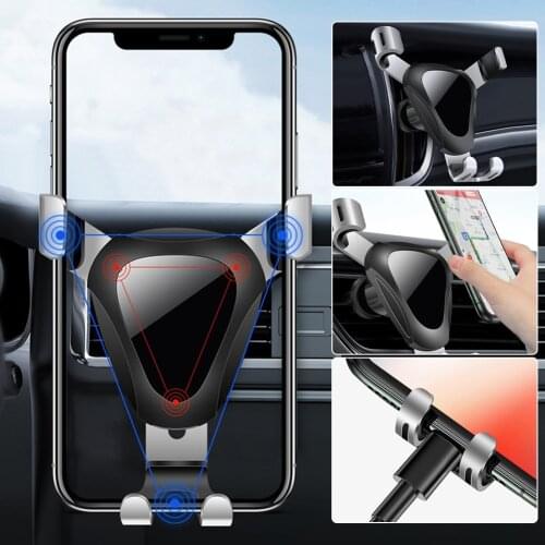 Universal Car Phone Holder Air Vent Mount Triangle Phone Support 360-Degree Adjustable Auto Car Fixed Stand