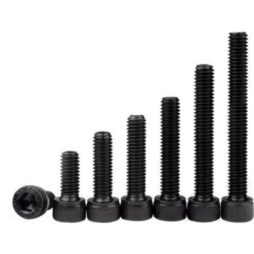 20pcs M5 12.9 level Allen cylindrical head screws hex socket cup header lengthen screw whole tooth bolt DIN912 6mm-35mm long