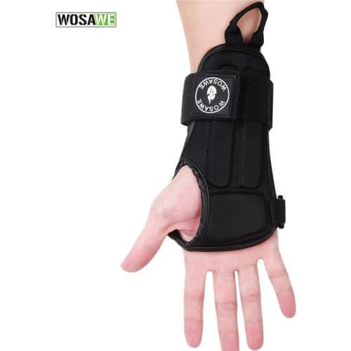 WOSAWE 1 Pair Adjustable Guard Wrist and Palm Protection Support Brace Pads EVA Skating Hand Protection Shockproof Wristbands
