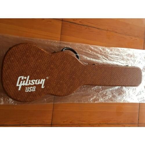 Electric guitar hard box / lattice pattern red velvet LP guitar box / made in China guitar box