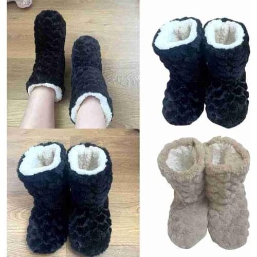 1 Pair Thick Socks Slipper Warm Ultra-Plush Anti-Slip Floor Indoor Long High Boots Winter Floor