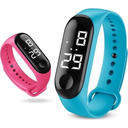 1 Piece of LED Touch Screen Rectangular Luminous Fashion Leisure Sports Electronic Watch Couple Gift