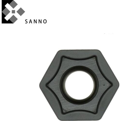 10pcs HNMG050410-MM KM241 two-sided use hexagon mills cutter cnc roughing milling inserts for steel, cast iron, stainless steel
