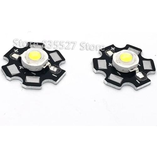 100pcs 3W Cool white LED light-emitting diode Heat Sink Aluminum Base PCB Board Substrate 20mm Parts/Flashlight/Bulb Spotlight