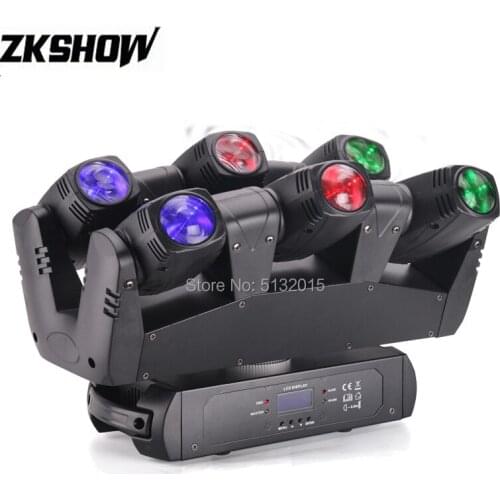 2PCS/Lot 6*10W RGBW CREE LED Beam Wash Moving Head Spider Light for DJ Disco Party Wedding Live Music Rent Hire Equipment