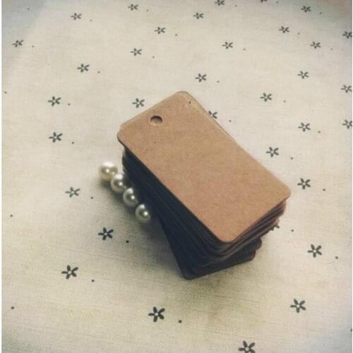 5.4 * 2.8 Cm Kraft Paper Rectangle Cardboard Label Clothing Garment Tags Words Of Blank Paper Id Card 500 Pcs/lot