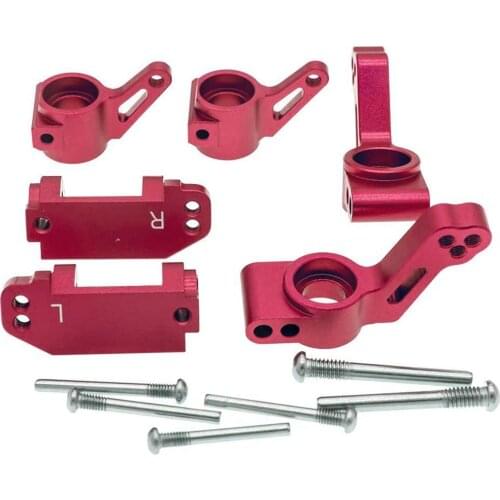6pcs Aluminum Caster Blocks, Steering Blocks&Rear Stub Axle Carriers Replacement of 3632 3736 3752 for Traxxas 1/10 2WD Slash RC