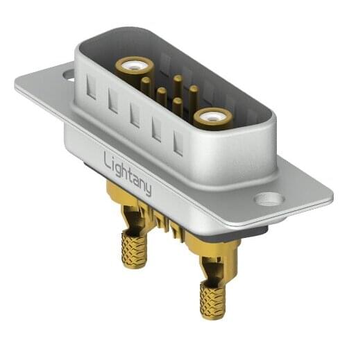 7W2 D-SUB rf coaxial connector male and female plug socket welded wire straight bend plug plate